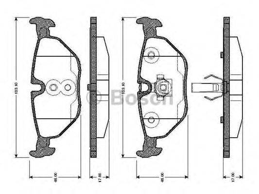 BOSCH 0986TB2147 Комплект гальмівних колодок, дискове гальмо