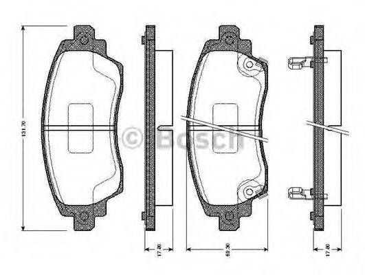 BOSCH 0986TB2353 Комплект гальмівних колодок, дискове гальмо