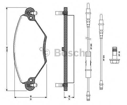 BOSCH 0986TB2399 Комплект гальмівних колодок, дискове гальмо