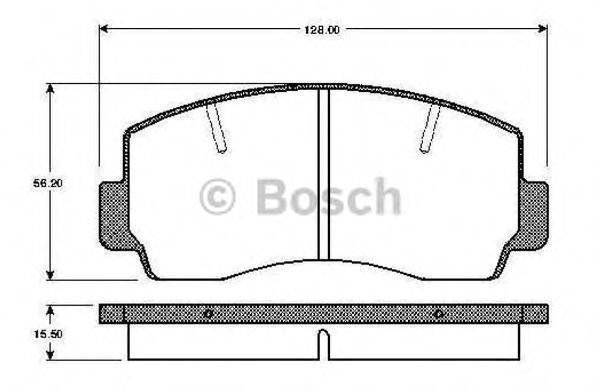 BOSCH 0986TB2494 Комплект гальмівних колодок, дискове гальмо