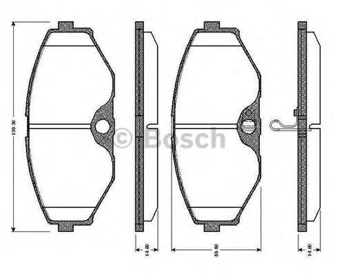 BOSCH 0986TB2660 Комплект гальмівних колодок, дискове гальмо