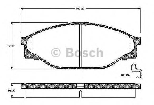 BOSCH 0986TB2684 Комплект гальмівних колодок, дискове гальмо