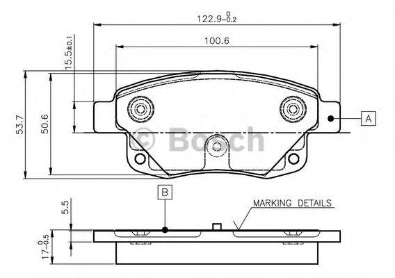 BOSCH 0986TB2983 Комплект гальмівних колодок, дискове гальмо