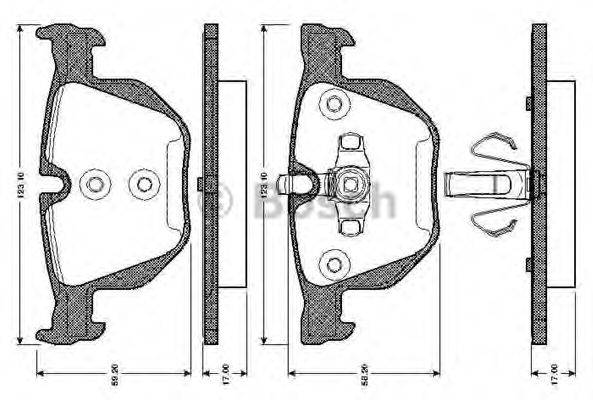 BOSCH 0986TB3024 Комплект гальмівних колодок, дискове гальмо