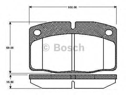 BOSCH 0986TB2003 Комплект гальмівних колодок, дискове гальмо