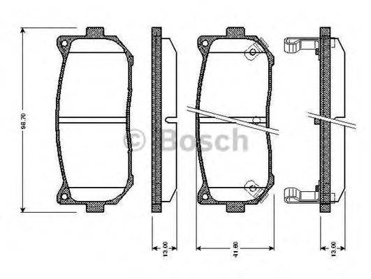 BOSCH 0986TB2321 Комплект гальмівних колодок, дискове гальмо