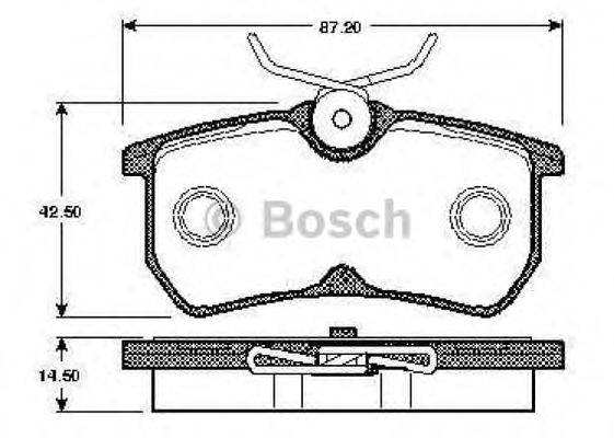 BOSCH 0986TB2339 Комплект гальмівних колодок, дискове гальмо