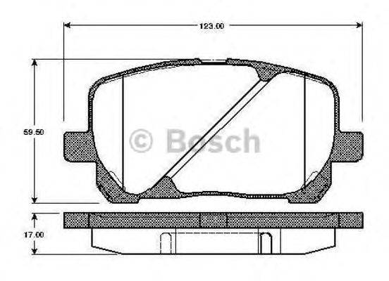 BOSCH 0986TB2430 Комплект гальмівних колодок, дискове гальмо