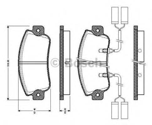 BOSCH 0986TB2480 Комплект гальмівних колодок, дискове гальмо