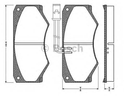 BOSCH 0986TB2484 Комплект гальмівних колодок, дискове гальмо