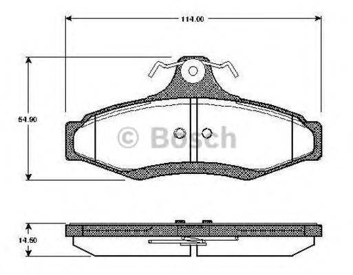 BOSCH 0986TB2762 Комплект гальмівних колодок, дискове гальмо