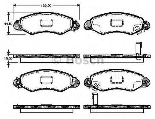 BOSCH 0986TB2785 Комплект гальмівних колодок, дискове гальмо