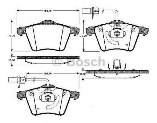 BOSCH 0986TB2795 Комплект гальмівних колодок, дискове гальмо