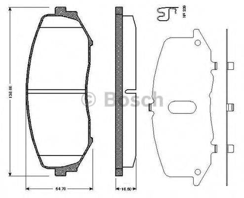 BOSCH 0986TB2941 Комплект гальмівних колодок, дискове гальмо