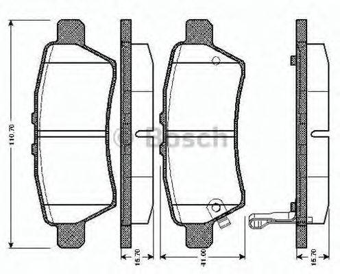 BOSCH 0986TB2969 Комплект гальмівних колодок, дискове гальмо