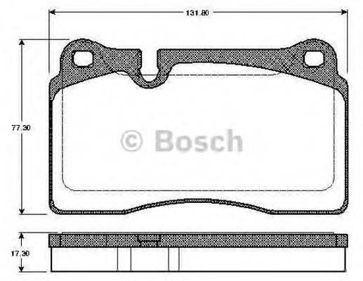 BOSCH 0986TB3046 Комплект гальмівних колодок, дискове гальмо