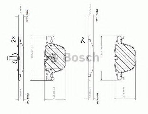 BOSCH F03B150104 Комплект гальмівних колодок, дискове гальмо