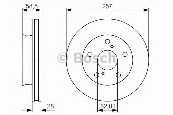 BOSCH 0986479R53 гальмівний диск