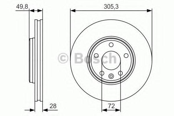 BOSCH 0986479R93 гальмівний диск