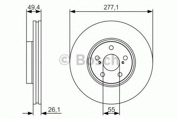 BOSCH 0986479S09 гальмівний диск