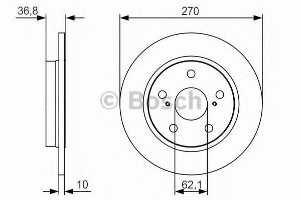 BOSCH 0986479S64 гальмівний диск