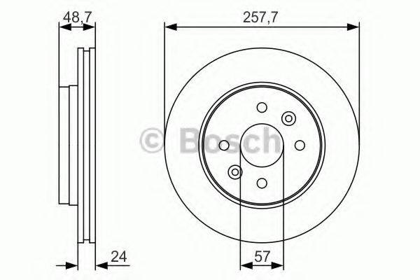 BOSCH 0986479S77 гальмівний диск