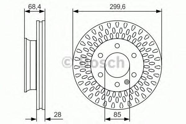 BOSCH 0986479R78 гальмівний диск