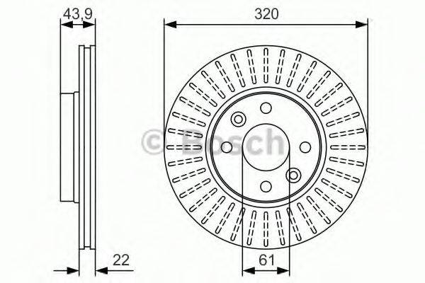 BOSCH 0986479S90 гальмівний диск