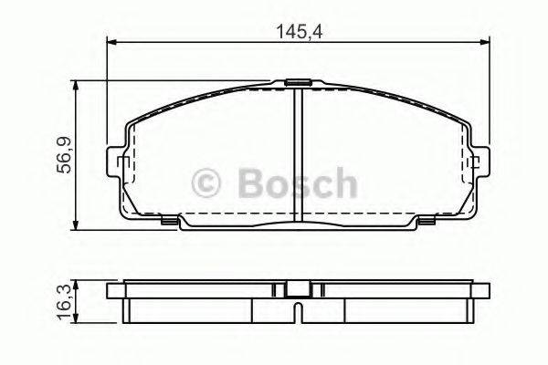 BOSCH 0986495058 Комплект гальмівних колодок, дискове гальмо