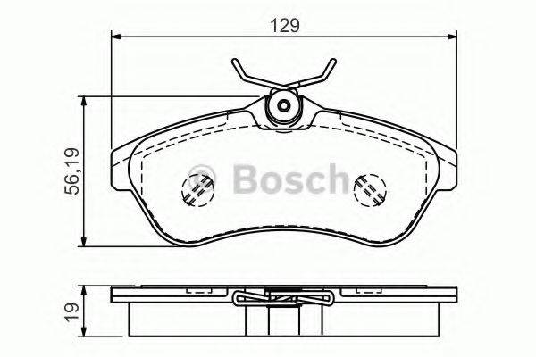 BOSCH 0986495064 Комплект гальмівних колодок, дискове гальмо