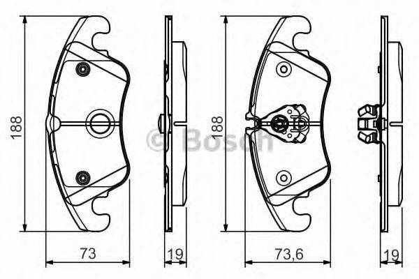 BOSCH 0986495110 Комплект гальмівних колодок, дискове гальмо