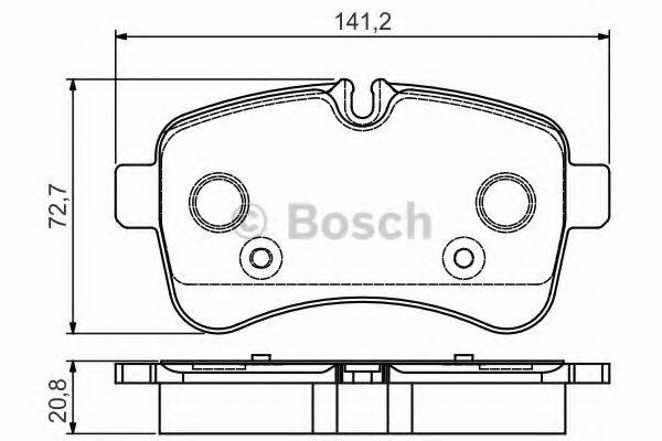 BOSCH 0986495120 Комплект гальмівних колодок, дискове гальмо