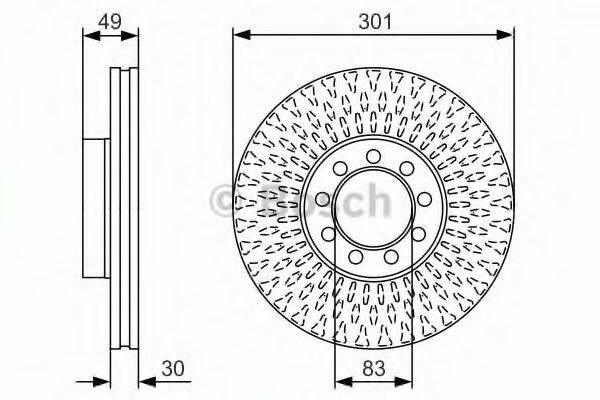 BOSCH 0986479A23 гальмівний диск