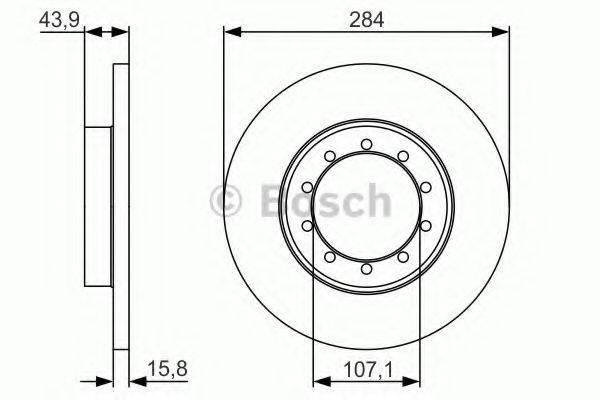 BOSCH 0986479A34 гальмівний диск