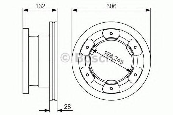 BOSCH 0986479A35 гальмівний диск