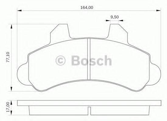 BOSCH 0986BB0029 Комплект гальмівних колодок, дискове гальмо