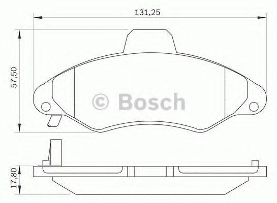 BOSCH 0986BB0035 Комплект гальмівних колодок, дискове гальмо