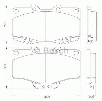 BOSCH 0986BB0070 Комплект гальмівних колодок, дискове гальмо