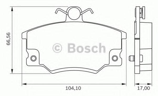 BOSCH 0986BB0080 Комплект гальмівних колодок, дискове гальмо