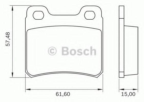 BOSCH 0986BB0103 Комплект гальмівних колодок, дискове гальмо