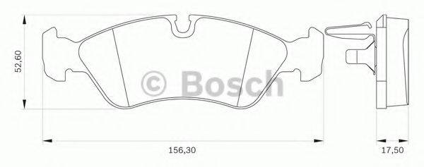 BOSCH 0986BB0107 Комплект гальмівних колодок, дискове гальмо