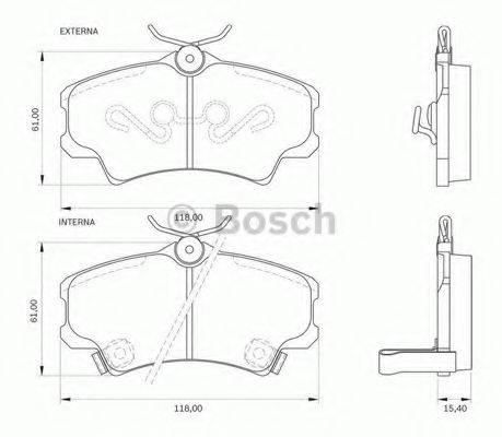 BOSCH 0986BB0137 Комплект гальмівних колодок, дискове гальмо