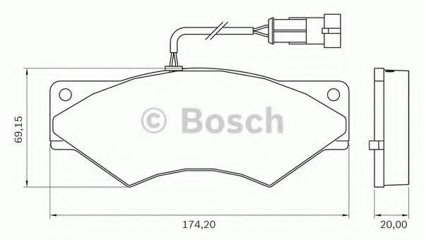 BOSCH 0986BB0142 Комплект гальмівних колодок, дискове гальмо