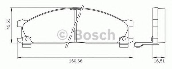 BOSCH 0986BB0157 Комплект гальмівних колодок, дискове гальмо