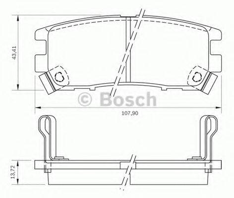 BOSCH 0986BB0164 Комплект гальмівних колодок, дискове гальмо