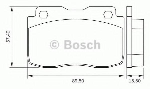 BOSCH 0986BB0256 Комплект гальмівних колодок, дискове гальмо