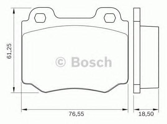 BOSCH 0986BB0267 Комплект гальмівних колодок, дискове гальмо