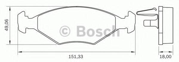 BOSCH 0986BB0277 Комплект гальмівних колодок, дискове гальмо