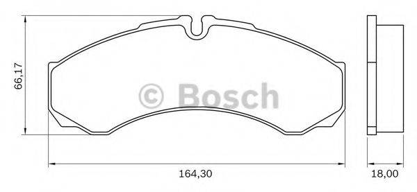 BOSCH 0986BB0701 Комплект гальмівних колодок, дискове гальмо