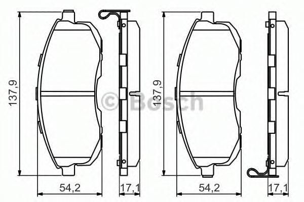 BOSCH 0986494572 Комплект гальмівних колодок, дискове гальмо